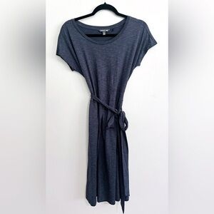 Toad & Co Faux Wrap Cap Sleeve Side Pockets Dress Crew Neck Dolman Sleeve Size S